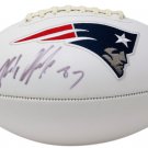 Rob Gronkowski Signed New England Patriots Logo Football JSA WP849468