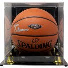 Zion Williamson Signed Spalding Pelicans Logo Basketball Fanatics w/ Case