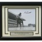Ron Turcotte Secretariat Signed Framed 1973 Belmont Stakes 8x10 B&W Photo JSA