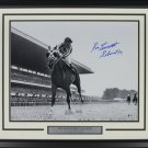 Ron Turcotte Signed Framed 16x20 Secretariat Belmont Stakes Photo Inscribed BAS