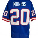 Joe Morris Signed Custom Blue Pro-Style Football Jersey JSA