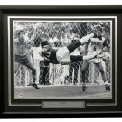 Pele Signed Framed Soccer 16x20 Photo Shot vs Rowdies PSA