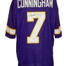 Randall Cunningham Signed Purple Custom Pro-Style Football Jersey JSA