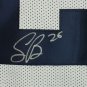 Saquon Barkley Signed Custom White College Football Jersey PSA