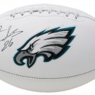 Miles Sanders Signed Philadelphia Eagles Logo Football JSA