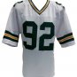 Reggie White Unsigned Custom Pro-Style White/Yellow Football Jersey Size 2XL