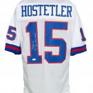 Jeff Hostetler Signed Custom White Pro-Style Football Jersey SB XXV CHAMP JSA