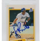George Brett Signed Slabbed Royals 1990 Fleer #103 Trading Card BAS