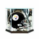 Octagon Full Size Football Helmet Glass Display Case w/ Black Base