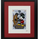 Walt Disney's Mickey Mouse Framed 5x7 Hand-Painted Animation Serigraph
