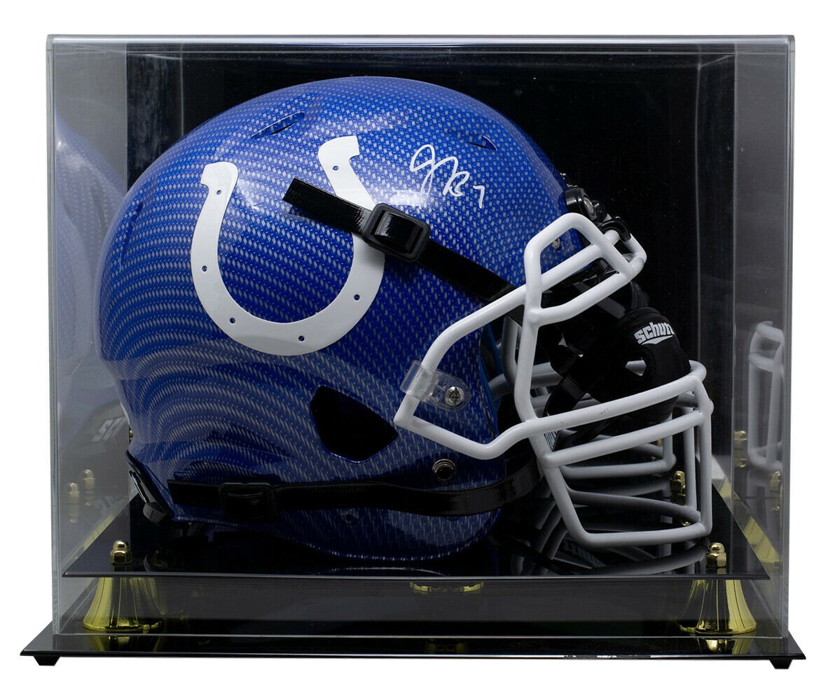 Jacoby Brissett Signed Hydro-Dipped Auth Vengeance Helmet JSA WPP750221 w/Case