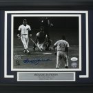 Reggie Jackson Signed Framed 8x10 Yankees 1977 World Series Photo JSA