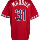 Greg Maddux Signed Custom Red Pro-Style Baseball Jersey JSA