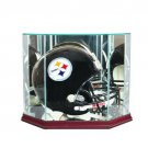 Octagon Full Size Football Helmet Cherrywood Display Case