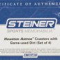 Houston Astros Minute Maid Park Game Used Dirt Coaster Set MLB