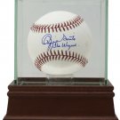 Ozzie Smith Cardinals Signed MLB Baseball The Wizard w/ Glass Case JSA ITP