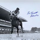Ron Turcotte Signed 16x20 Secretariat 1973 Belmont Stakes Inscribed Photo BAS
