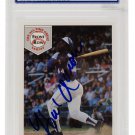 Hank Aaron Atlanta Braves Signed Slabbed 1992 Front Row Trading Card PSA