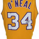 Shaquille O'Neal Signed Custom Yellow Pro-Style Basketball Jersey JSA ITP