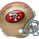 Joe Montana Jerry Rice Signed San Francisco 49ers Full Size Proline Helmet JSA