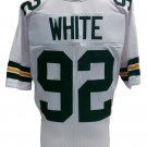 Reggie White Unsigned Custom Pro-Style White/Yellow Football Jersey Size Large