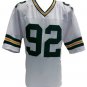 Reggie White Unsigned Custom Pro-Style White/Yellow Football Jersey Size Large