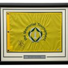 Peyton Manning Signed Framed Memorial Tournament Golf Flag BAS H18423