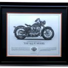 1953 Harley Davidson K Model Framed 16x20 High Quality Print