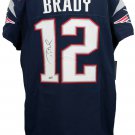 Tom Brady Signed NE Patriots Blue Nike Elite On-Field Authentic Jersey Tristar