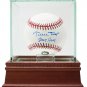 Willie Mays Giants Signed MLB Baseball Say Hey Insc Mays Holo w/Glass Case