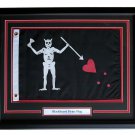 Edward Teach Blackbeard Skeleton Framed 20x24 Pirate Flag