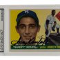 Sandy Koufax Signed 1955 #123 Topps Brooklyn Dodgers Rookie Card Gem Mint 10 PSA