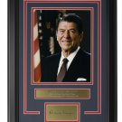 President Ronald Reagan Framed 8x10 Photo w/ Laser Engraved Signature