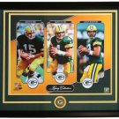 Bart Starr Brett Favre Rodgers Framed Green Bay Packers Legends 16x20 Photo