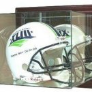 Wall Mounted Cherry Wood Full Size Football Helmet Display Case