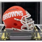 Nick Chubb Signed Cleveland Browns Mini AMP Speed Replica Helmet JSA w/ Case