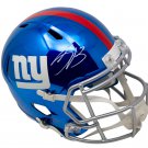 Saquon Barkley Signed Giants FS Chrome Replica Speed Helmet Panini PA53978