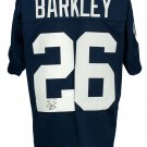 Saquon Barkley Signed Blue College Football Jersey BAS