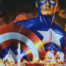 Captain America DC On Fire 11x17 Lithograph Signed By Greg Horn JSA