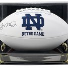 Joe Montana Signed Notre Dame Fighting Irish Logo Football w/ Acrylic Case JSA