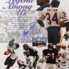 Walter Payton Chicago Bears Signed 8x10 Legend Among US Photo PSA