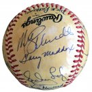 1980 Phillies Team Signed NL Baseball McGraw Schmidt Rose Carlton 21 Sigs JSA