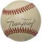 Willie Mays Eddie Mathews Signed Official AL Baseball PSA AE06612
