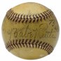 Babe Ruth Twice Signed 1942 War Bond Game Baseball w/ Wagner &6 Other JSA B86520