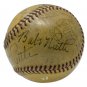 Babe Ruth Twice Signed 1942 War Bond Game Baseball w/ Wagner &6 Other JSA B86520
