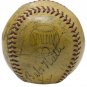 Babe Ruth Twice Signed 1942 War Bond Game Baseball w/ Wagner &6 Other JSA B86520
