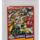 Merlin Olsen Rams Signed Slabbed 1989 Swell #116 Trading Card PSA/DNA