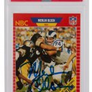 Merlin Olsen Rams Signed Slabbed 1989 Pro Set #27 Trading Card PSA/DNA