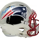 Rob Gronkowski Signed Imperfect Patriots FS Chrome Replica Speed Helmet JSA