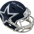 Roger Staubach Signed Dallas Cowboys AMP Mini Speed Helmet BAS